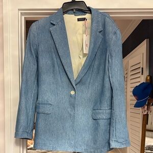 Vineyard Vines Women's Blue Denim Blazer